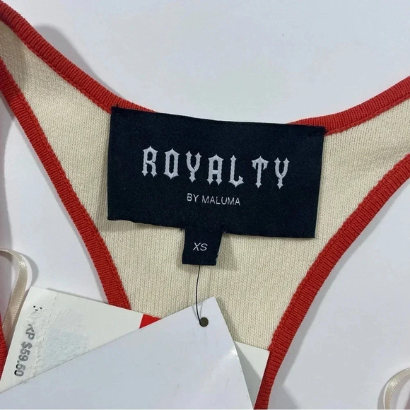 Royalty By Maluma Racerback Crop Printed Sleeveless Tank Top XS - Picture 5 of 7